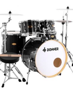 BATERÍA ACÚSTICA CON SILENCIADOR - DDS-520 - DONNER - EC6080 - NEGRO