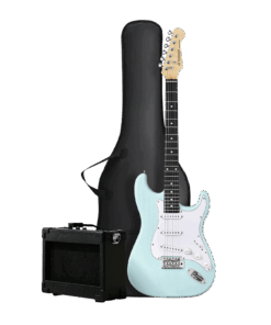 GUITARRA ELÉCTRICA - DST-80 SURF GREEN ELECTRIC GUITAR WITH AMPLIFIER,STRAP,STRING,TUNER,CABLE,CAPO AND PICK - DONNER - EC6960