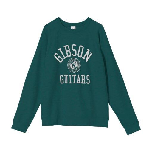 POLERA GIBSON VERDE GUITARS COLLEGIATE - TALLA L - GA-HOOD-COLG-GRN-LG