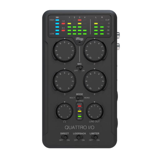 Interfaz de Audio - iRig Pro Quattro I/O - IP-IRIG-QUATTRO-IN - Negro