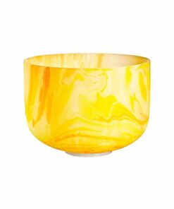 CUENCO DE CUARZO DE MÁRMOL CHAKRA DEL PLEXO SOLAR - MEINL SONIC ENERGY - MCSB10E - AMARILLO