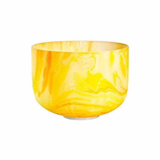 CUENCO DE CUARZO DE MÁRMOL CHAKRA DEL PLEXO SOLAR - MEINL SONIC ENERGY - MCSB10E - AMARILLO