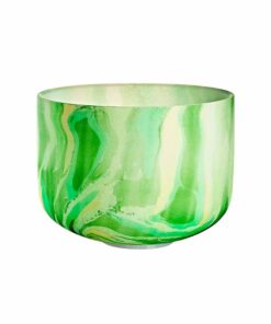 CUENCO DE CUARZO DE MÁRMOL CHAKRA DEL CORAZON - MEINL SONIC ENERGY - MCSB10F - VERDE