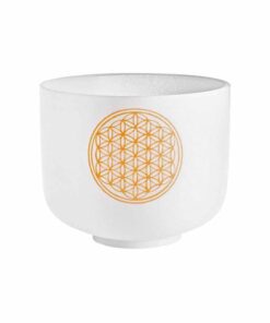 CUENCO DE CUARZO FLOR DE LA VIDA - MEINL SONIC ENERGY - PCSB8FOL - BLANCO