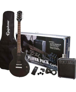 GUITARRA ELÉCTRICA - Epiphone Les Paul Player Pack 120V Ebony - PPEG-EGL1EBCH1