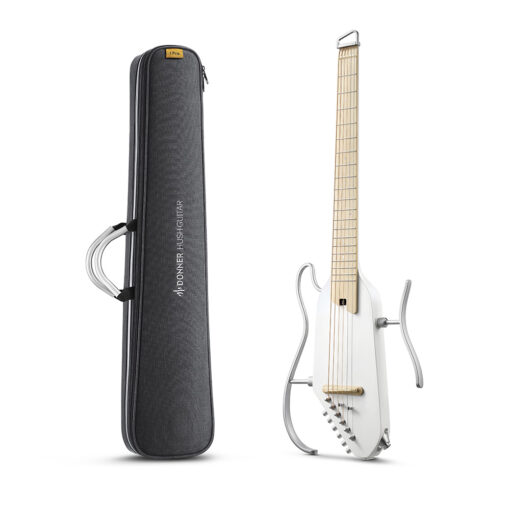 Guitarra electroacústica - HUSH I Pro Metallic White - Donner - EC6868