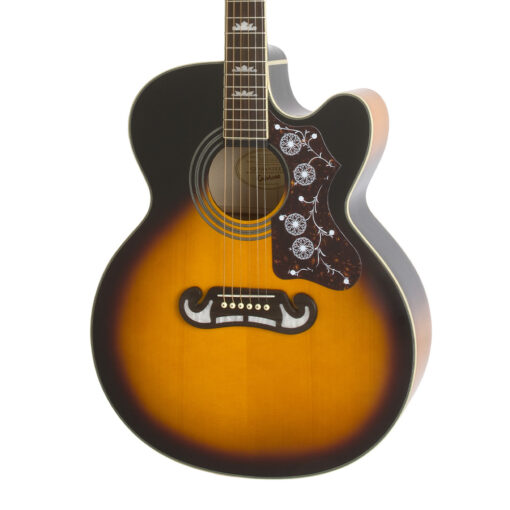 Guitarra electroacústica - Epiphone J-200 EC Studio Vintage Sunburst - EEJ2VSGH1