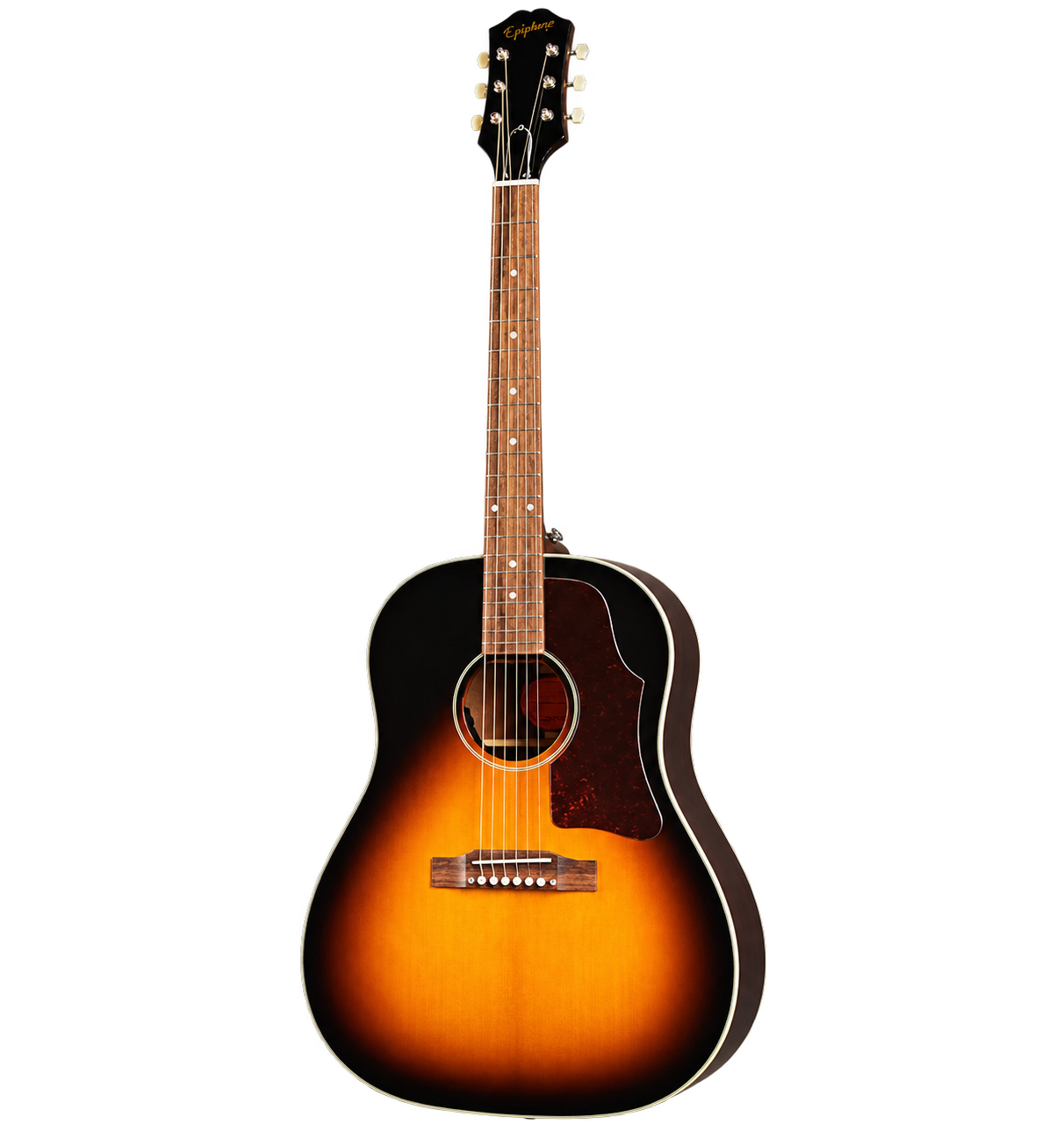 Guitarra acústica Epiphone sunburst aislada (1)