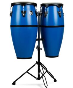 10-11 DISCOVERY CONGA SET W/STD - RACE CAR BLUE - LATIN PERCUSSION - LP646D-DB