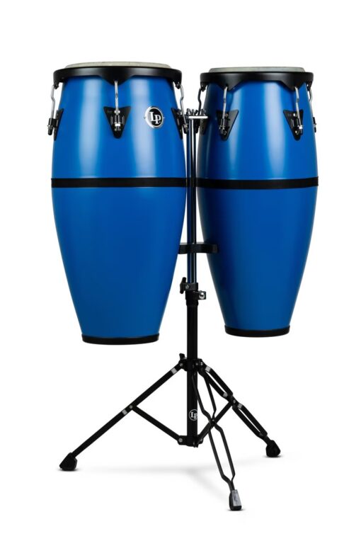 10-11 DISCOVERY CONGA SET W/STD - RACE CAR BLUE - LATIN PERCUSSION - LP646D-DB