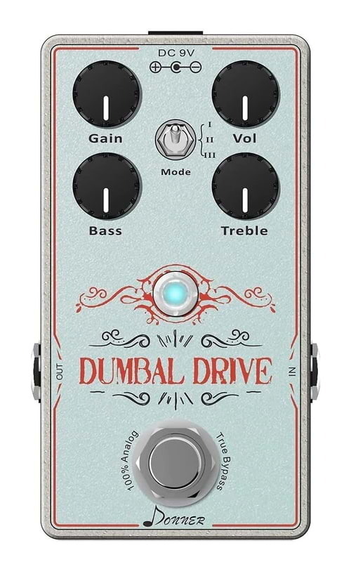 Donner EC1329 Dumbal Drive Pedal Overdrive Analógico para Guitarra
