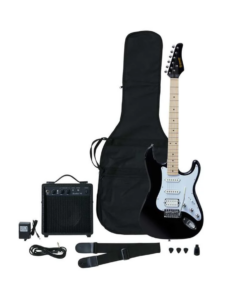 Pack Guitarra Eléctrica Kramer Focus Black con Amplificador PPKF-KF211EBCT3