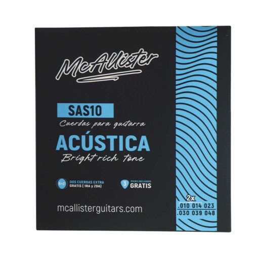Kit de Cuerdas McAllister SAS10 para Guitarra Acústica