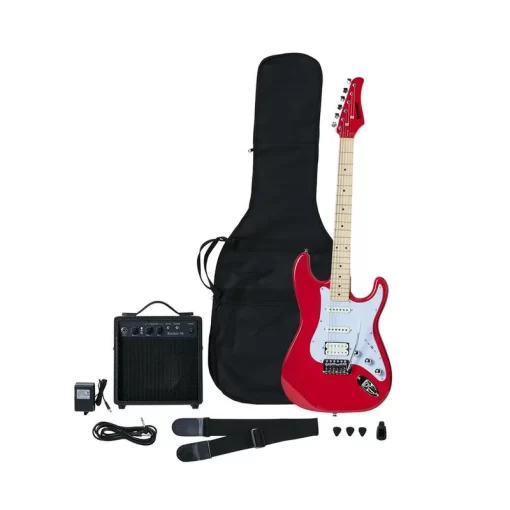 Guitarra Eléctrica Kramer Focus Player Pack Rojo con Amplificador PPKF-KF211RECT3